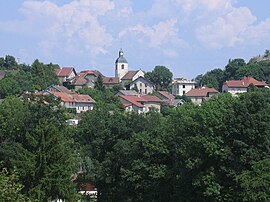 A general view of the village of Chaumont