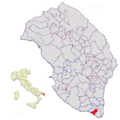 Collocatio finium municipii in Provincia Lupiensi.