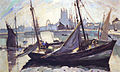 1930, Barques, Fécamp, oil on canvas, 98 x 63 cm