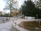 Verkehrsberuhigte Wundtstraße am Erwin-Barth-Platz