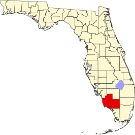 Locatie van Collier County in Florida