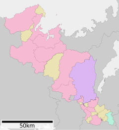 鷹峯の位置（京都府内）