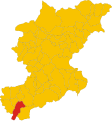 Collocatio finium municipii in Provincia Bellunensi.