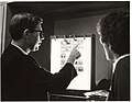 Viewing slides in San Francisco's coroner's office, 1978