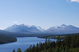 La cadena montañosa Rondeslottet, en el Parque nacional Rondane.