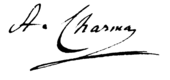 signature d'Antoine Charma