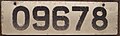 Standard number plate