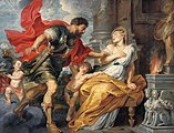 Mars et Rhéa Silvia par Rubens (1617).