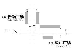 瀨戶市站 站內配線略圖