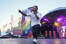 Tommie Christiaan tijdens Pride Amsterdam 2018