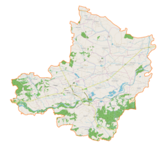 Mapa konturowa gminy Gdów, blisko centrum na prawo u góry znajduje się punkt z opisem „Krakuszowice”