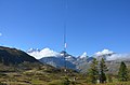 Vertical HB9XBG-Dipole for the 40m-band on Simplon Pass