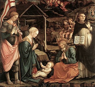 Adoration avec saints, 1460-1465, Prato, musée du Dôme.