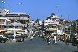 Centro de Porto Blair em Dezembro de 2004, poucos dias antes do sismo e tsunami do Oceano Índico de 2004