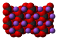 Space-fillin model o sodium carbonate