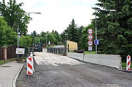 Tismice, Provisonal bridge.jpg