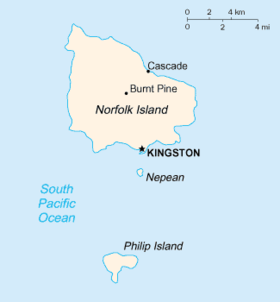 Location of Norfolk Island