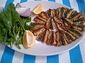 "Hamsi tava", fried anchovies, Black Sea style