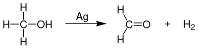 Dehydrierung von Methanol zu Formaldehyd in Gegenwart von metallischen Silberkatalysatoren