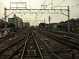 構内から立川方面を望む（高架化工事前） （2005年6月）