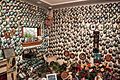 Walls covered with shells, interior Paua House taken 2016