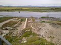 Devant les ruines du château de Calatrava la Vieja (es).