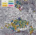 Așezări săsești în Transilvania (conform recensământului austro-ungar din din 1890)