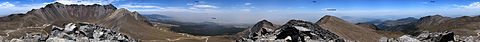 360° panoramic view from crater rim of Nevado Toluca