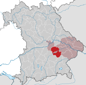 Li position de Subdistrict Landshut in Bavaria