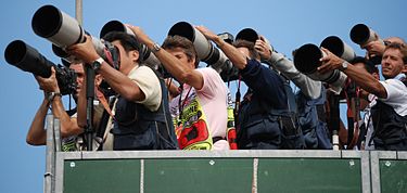 Formula One photographers at the 2007 British Grand Prix