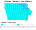 Image 31Köppen climate types of Iowa, using 1991–2020 climate normals (from Iowa)