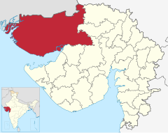 Localizacion del districte de Kutch en Gujarat