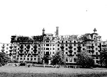 L'hôtel Royal après l'incendie de 1958.