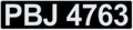 License plate for private vehicles