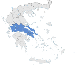 Map of Central Greece