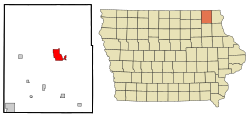 Location of Decorah, Iowa