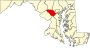 Mapa de Maryland destacant el Comtat de Howard