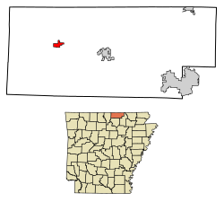 Location of Viola in Fulton County, Arkansas.