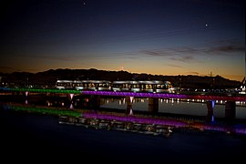 Phoenix Light Rail at Night