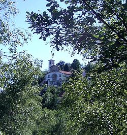 Sacro Monte di Belmonte with the Sanctuary.