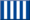 Five blue four white striped flag