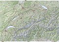 General map of Switzerland (1:200'000, 1:300'0000)