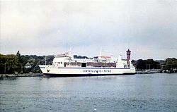 M/S Jan Heweliusz vuonna 1986 sattuneen palon jälkeen.