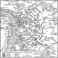 Historical map of the battle of the nations by Leipzig (18.10.1813)