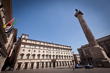 Palacio Chigi, residencia oficial del Presidente del Consejo de Ministros de Italia