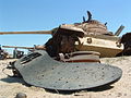 Sole of shoe at Highway of Death in Iraq