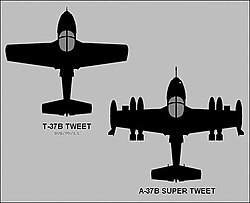 T-37B "Tweet" và A-37B "Super Tweet".