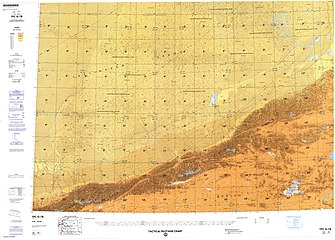 Map including Niya (labeled as Minfeng) (DMA, 1990)