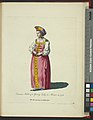 Девушка-москвичка, иллюстрация из книги «A collection of the dresses of different nations» (1768 г.)