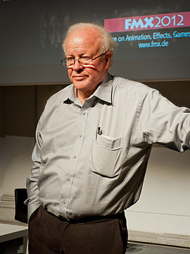 Douglas Trumbull is answering questions after a talk at FMX 2012.